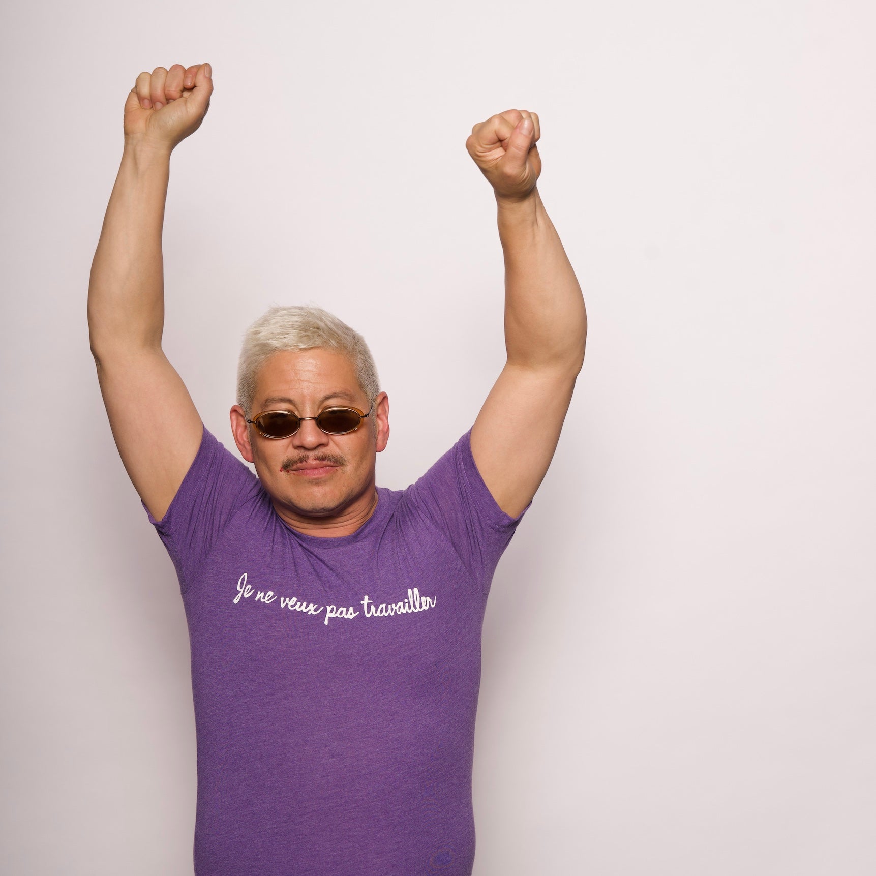 Je ne veux pas travailler | Tee - Purple – Pink Martini