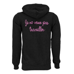 Je ne veux pas travailler | Hoodie - Black Heather