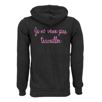 Je ne veux pas travailler | Hoodie - Charcoal Grey Heather