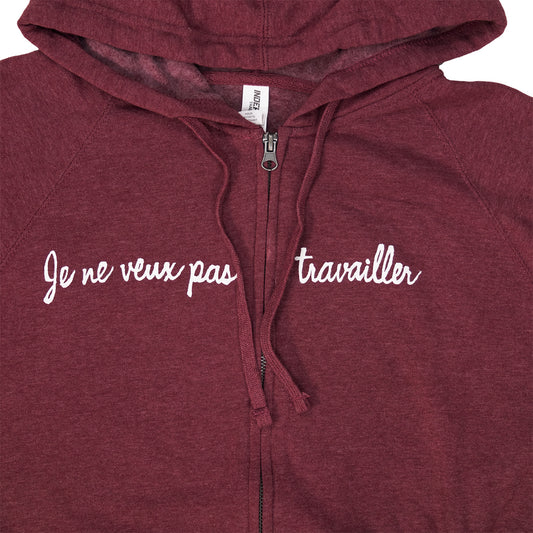 Je ne veux pas travailler | Hoodie - Deep Red