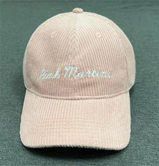 Corduroy Cursive Script Cap - Dusty Pink