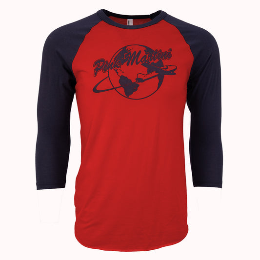 Around the World | Retro Baseball Tee - 3/4 sleeve